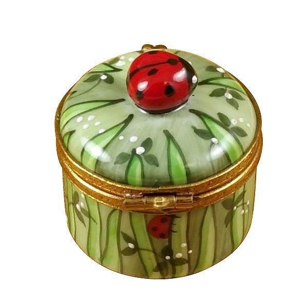 Ladybug In Grass Porcelain Limoges bug garden ladybug Rochard Limoges Box French Trinket Box