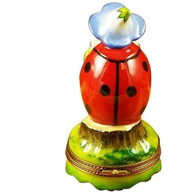 Ladybug reading Book Limoges Box - Limoges Box Boutique