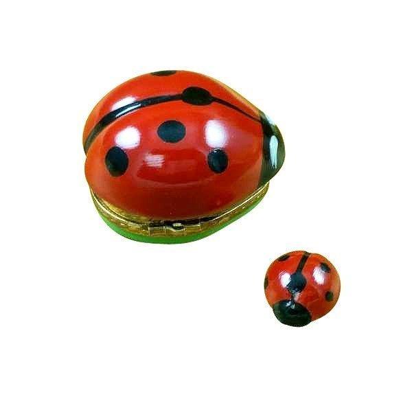 Ladybug with Baby Porcelain Limoges bug garden Rochard Limoges Box French Trinket Box