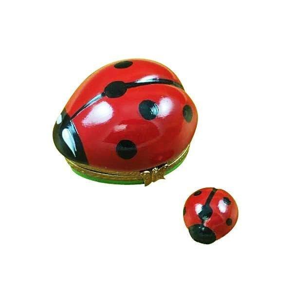 Ladybug with Baby Porcelain Limoges bug garden Rochard Limoges Box French Trinket Box