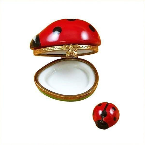 Ladybug with Baby Porcelain Limoges bug garden Rochard Limoges Box French Trinket Box