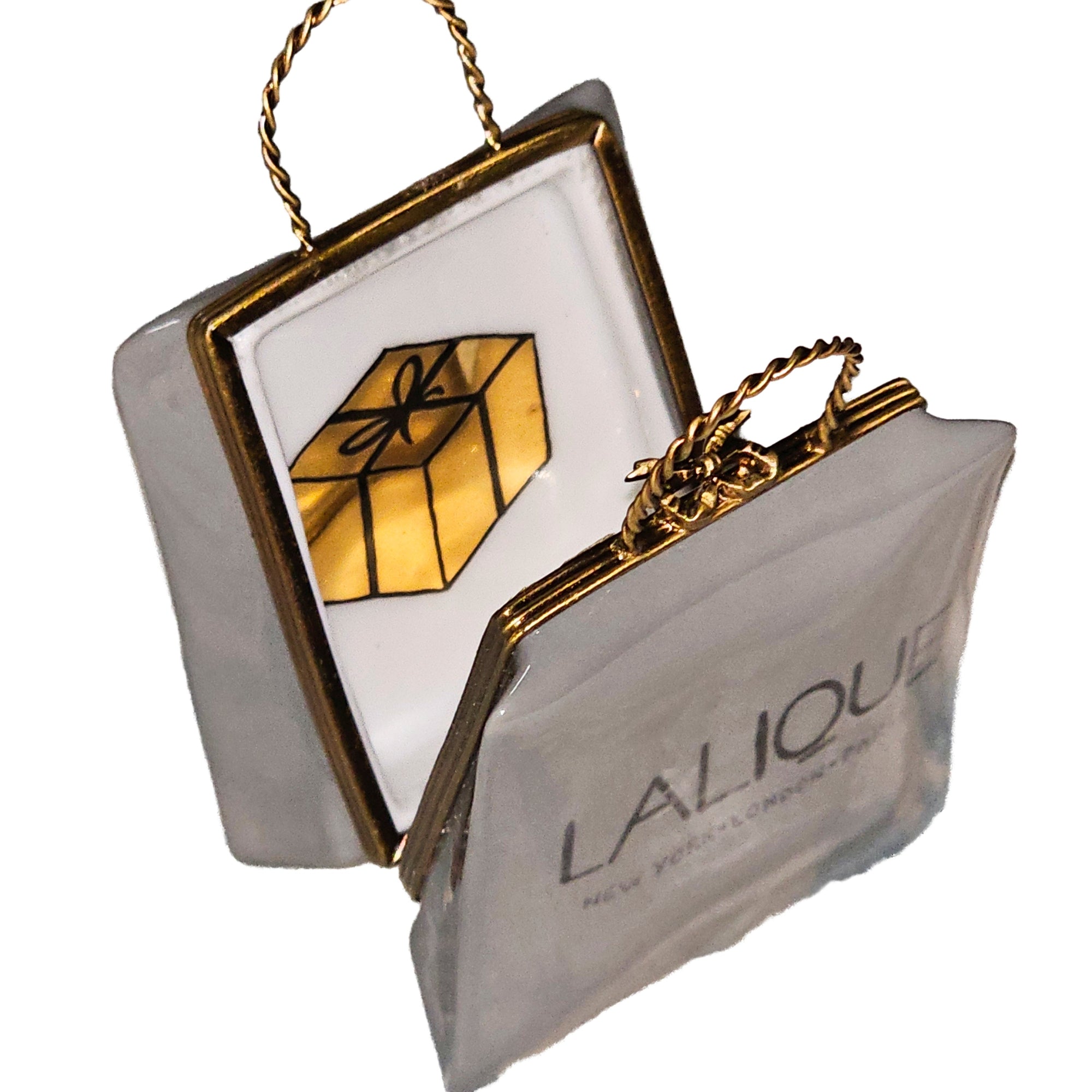 Lalique Luxury Bag Treasure Porcelain Limoges bag purse French Trinket Box