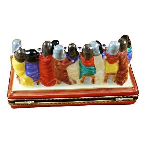 Last Supper Christian Jesus Porcelain Limoges nativity christian religious French Trinket Box