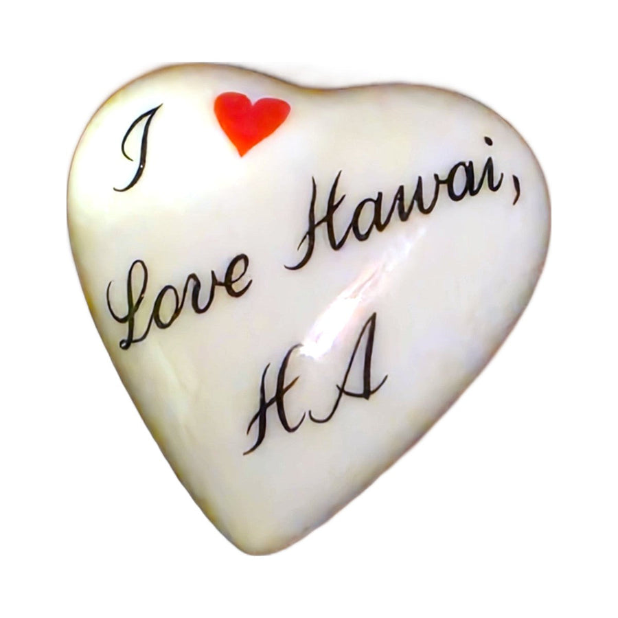 I Love Hawaii porcelain goodie trinkets in all shapes: heart, oval, open book, rectangle