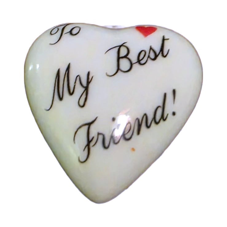 To My Best Friend! porcelain goodie trinkets in all shapes: heart, oval, open book and rectangle