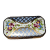 Light Blue Rose Trellis Box Porcelain Limoges traditional French Trinket Box