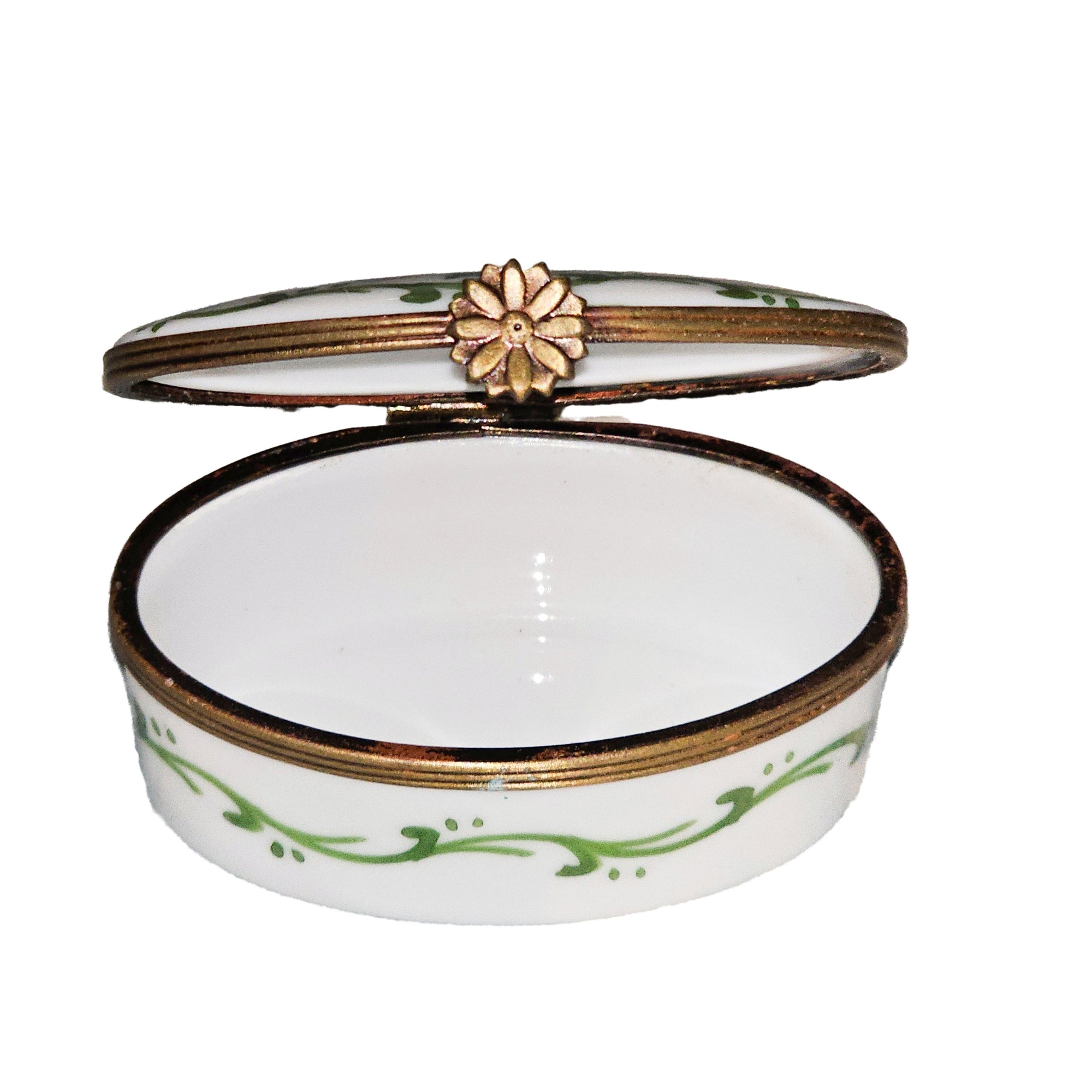 Light Pink Floral Limoges Box Porcelain Limoges traditional French Trinket Box