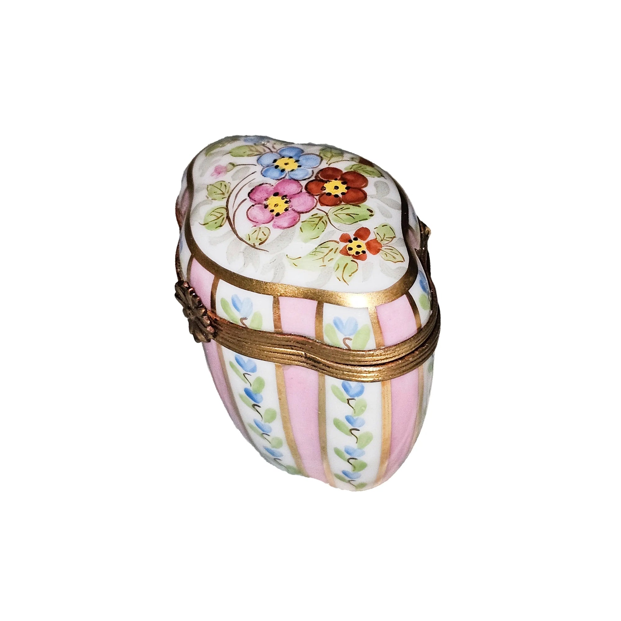 Light Pink Floral Limoges Box Porcelain Limoges traditional French Trinket Box