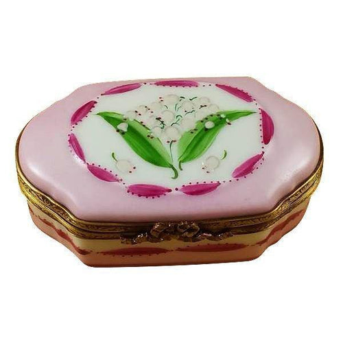 Lily Of The Valley Porcelain Limoges garden flowers traditional French Trinket Box