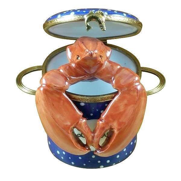 Lobster Pot Porcelain Limoges Food Ocean French Trinket Box