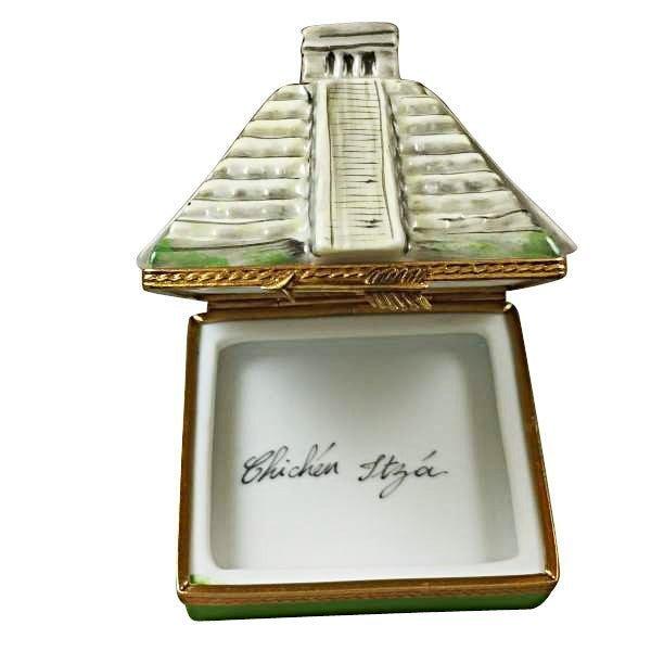 Mayan Pyramid with Removable Sundial Porcelain Limoges World Travel monuments French Trinket Box