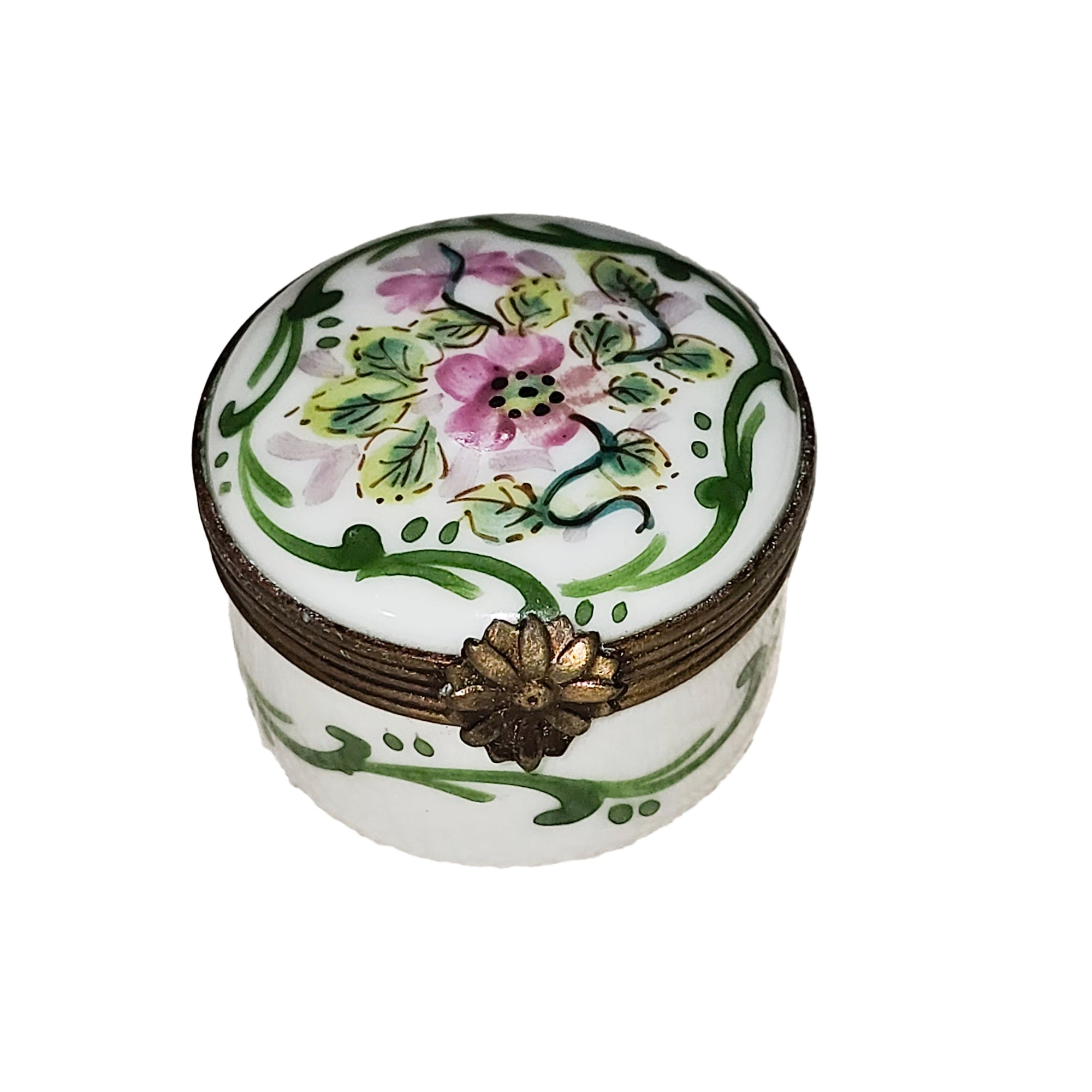Mini Floral Limoges Trinket Box Porcelain Limoges traditional French Trinket Box