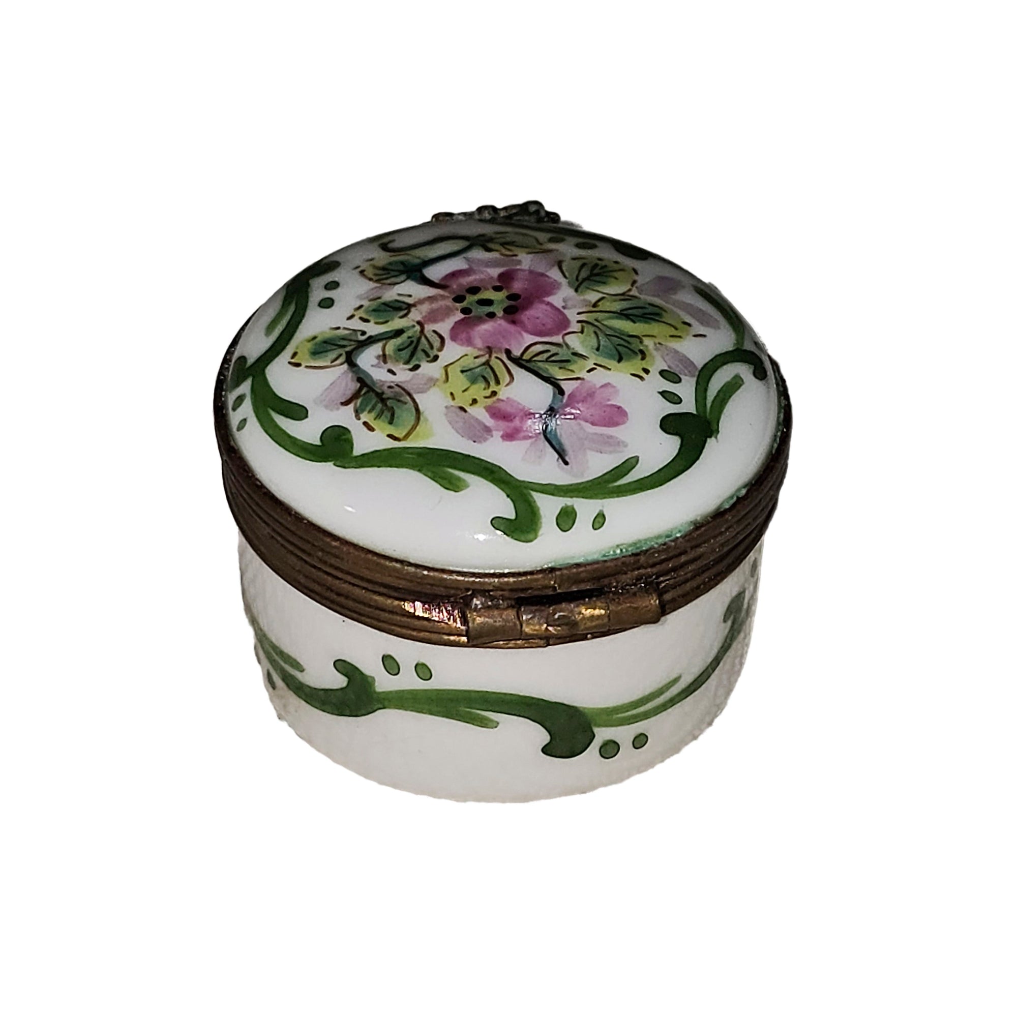 Mini Floral Limoges Trinket Box Porcelain Limoges traditional French Trinket Box
