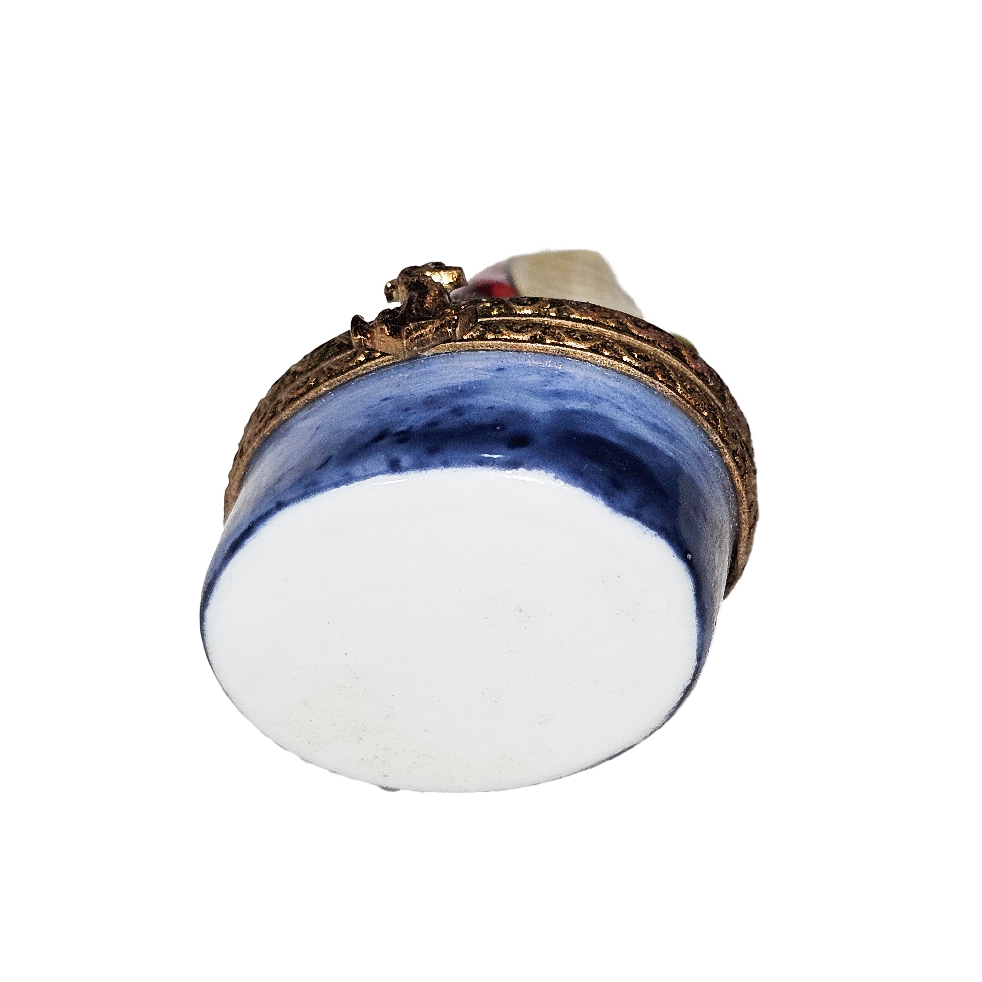 Miniature Sailboat Treasure Box - PV forgot to sign it Porcelain Limoges vehicle boat French Trinket Box