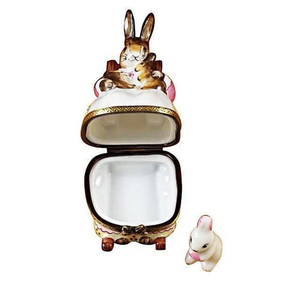 Mother Rabbit Rocker with Baby Limoges Box - Limoges Box Boutique