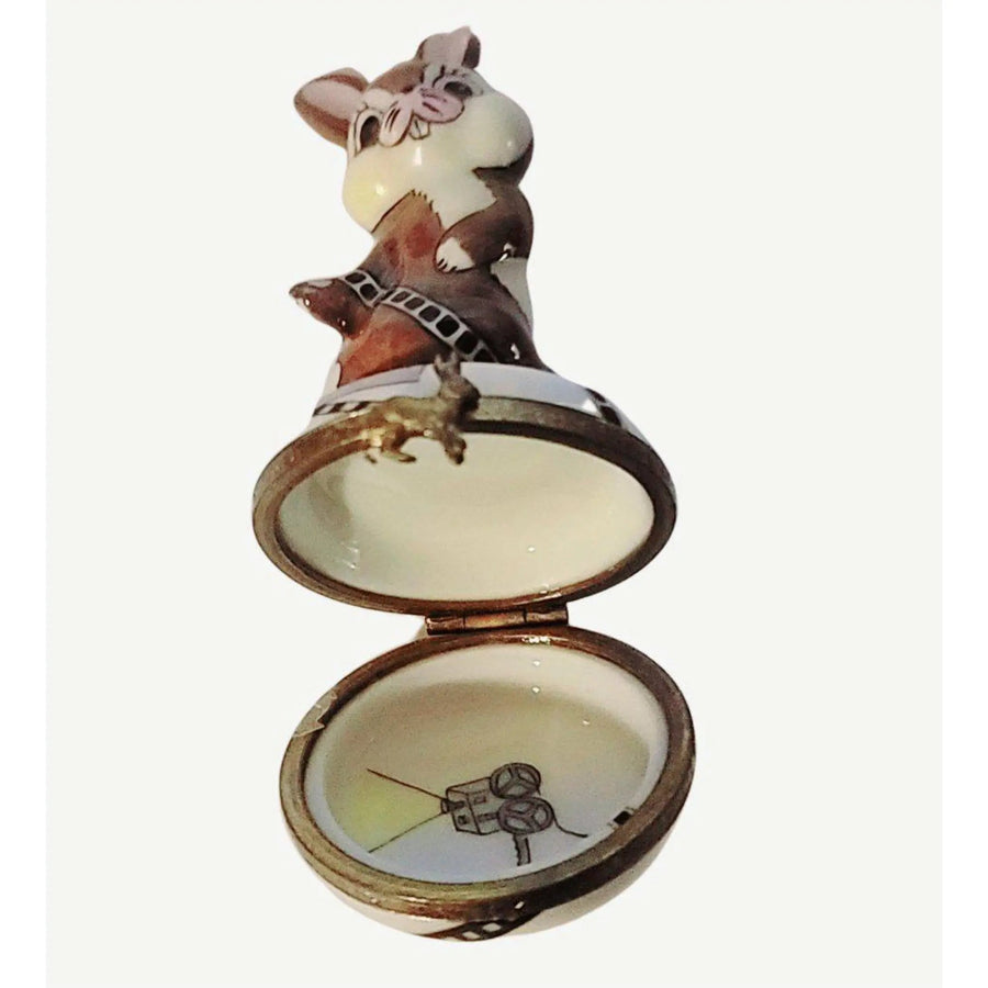 Movie Rabbit w Film Bunny Limoges Box Figurine - Limoges Box Boutique