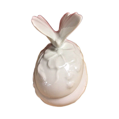 Another view of the white butterfly Limoges box, unhinged