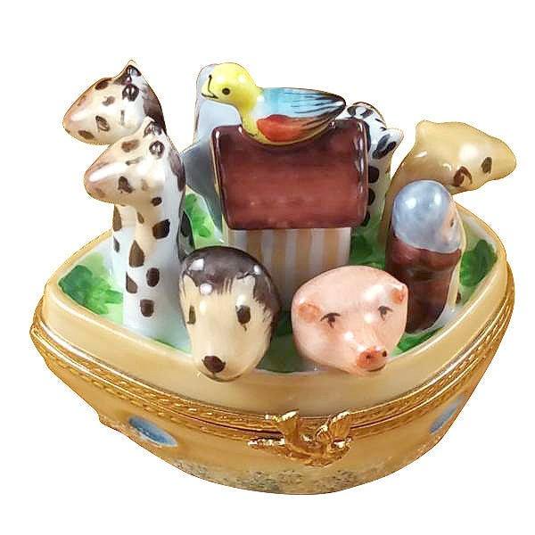 Noah's Ark Porcelain Limoges religion spirituality French Trinket Box