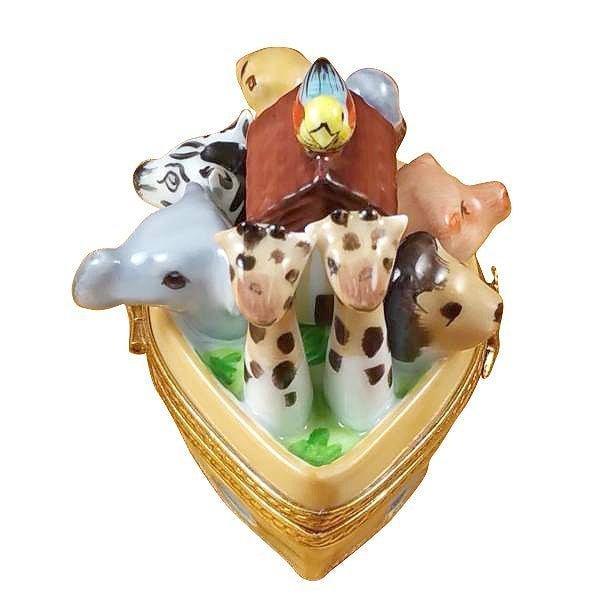 Noah's Ark Porcelain Limoges religion spirituality French Trinket Box