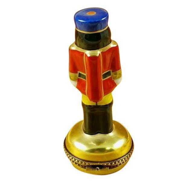 Nutcracker on Gold Base Porcelain Limoges nutcracker French Trinket Box