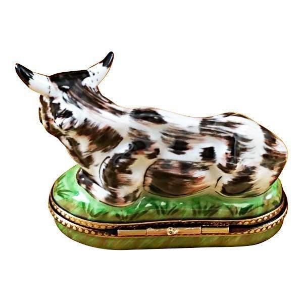Ox Porcelain Limoges nativity wild animals French Trinket Box
