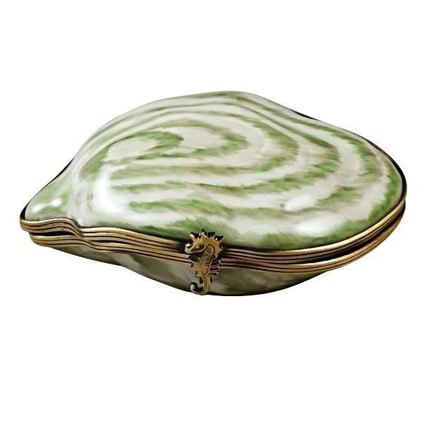 Oyster with Pearl Inside Porcelain Limoges Fish Ocean French Trinket Box