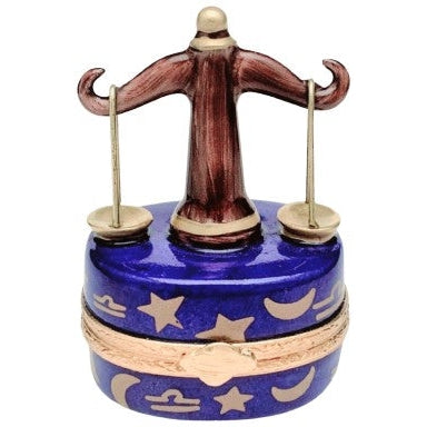 Libra Zodiac Porcelain Limoges birthday myth French Trinket Box