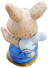 Bunny Rabbit w Mouse Limoges Box Porcelain Figurine-LIMOGES BOXES mice rabbit-CH8C200