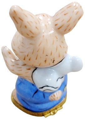 Bunny Rabbit w Mouse Limoges Box Porcelain Figurine-LIMOGES BOXES mice rabbit-CH8C200