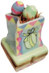 Easter Bag w Eggs Limoges Box Porcelain Figurine-Easter-CH8C297