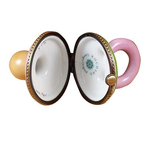 Pacifier with Rabbits - Pink Limoges Box - Limoges Box Boutique