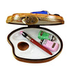 Painter's Palette with Paints Porcelain Limoges Art French Trinket Box