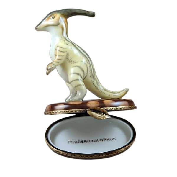 Parasaurolophus Hammerhead Dinosaur Porcelain Limoges wild animals French Trinket Box