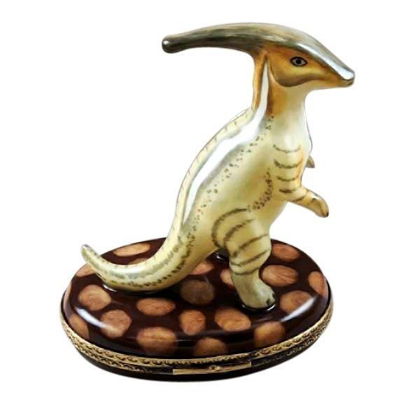 Parasaurolophus Hammerhead Dinosaur Porcelain Limoges wild animals French Trinket Box