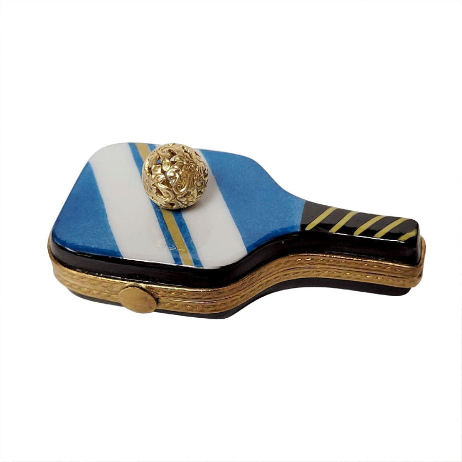 Pickle Ball Paddle Porcelain Limoges sports Rochard Limoges Box French Trinket Box