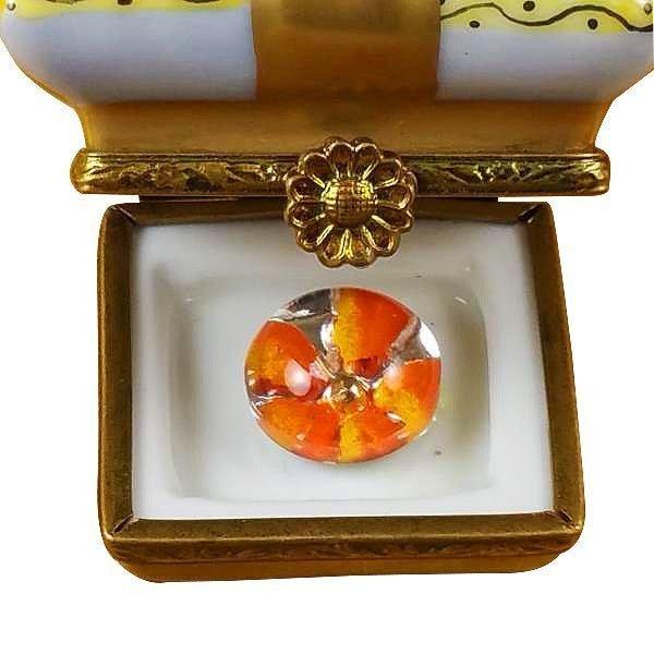 Pillow with Flowers Porcelain Limoges special occasions wedding French Trinket Box