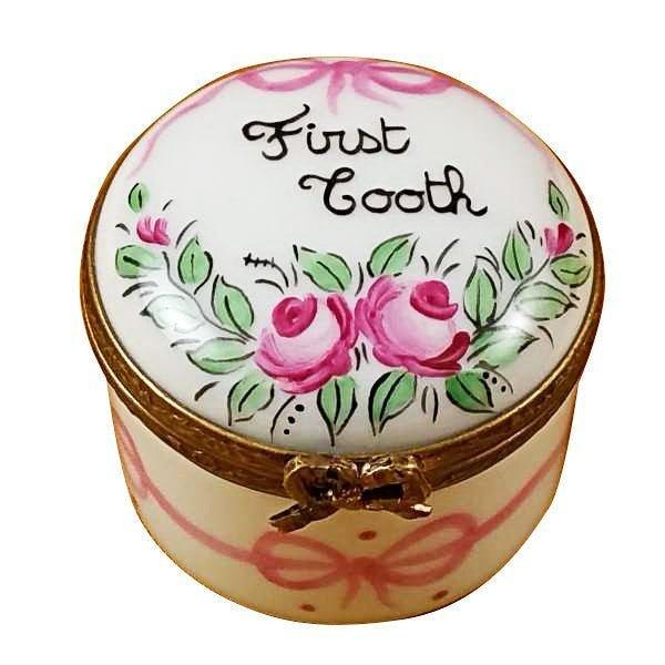 Pink First Tooth limoges box Porcelain Limoges French Trinket Box