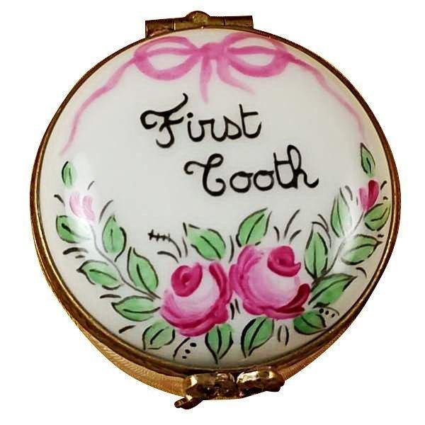 Pink First Tooth limoges box Porcelain Limoges French Trinket Box