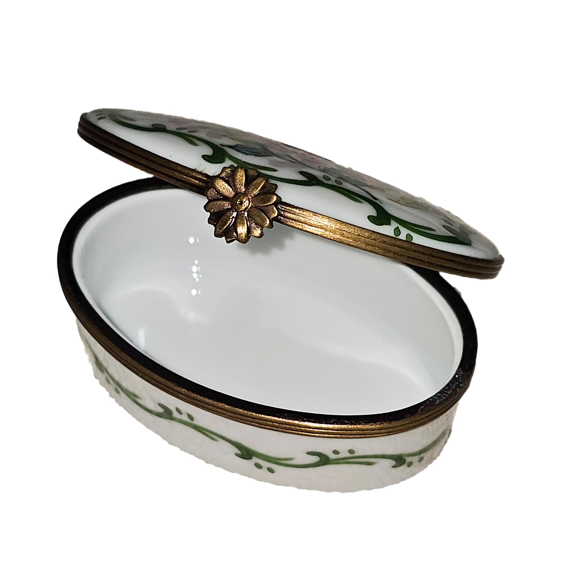 Pink Floral Elegance Limoges Box Porcelain Limoges Traditional French Trinket Box