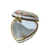 Pink Floral Heart Box Porcelain Limoges heart French Trinket Box