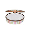 Pink Floral Striped Limoges Box Porcelain Limoges traditional French Trinket Box