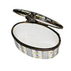 Purple Flowered Elegance Box Porcelain Limoges traditional French Trinket Box