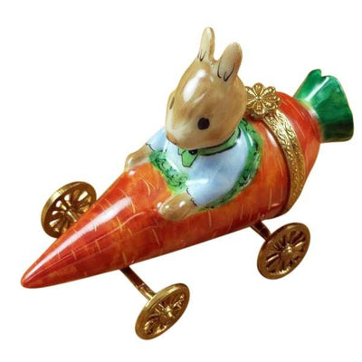 Rabbit in Carrot Car Limoges Box - Limoges Box Boutique