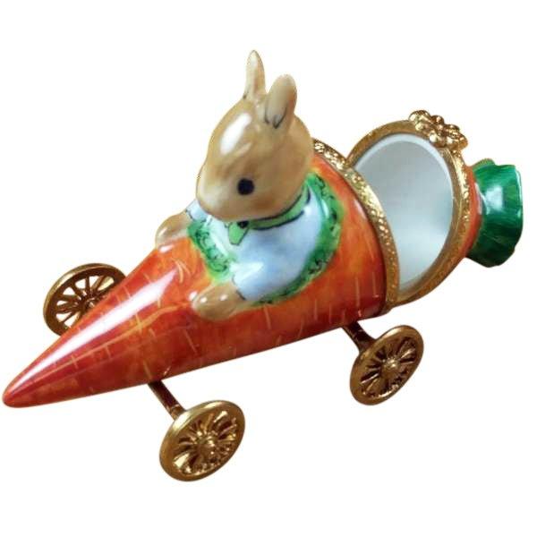 Rabbit in Carrot Car Limoges Box - Limoges Box Boutique