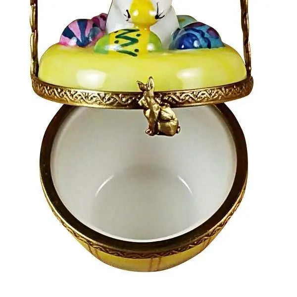Rabbit in Easter Basket Limoges Box - Limoges Box Boutique