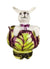 Rabbit in Lettuce Porcelain Limoges Trinket Box - Limoges Box Boutique