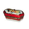 Red Scalloped Fruit Limoges Box Porcelain Limoges traditional French Trinket Box