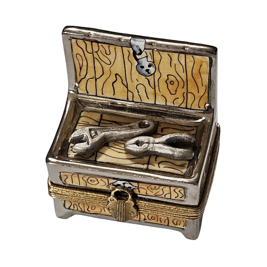 Tool Chest Elegance Box Porcelain Limoges professional French Trinket Box