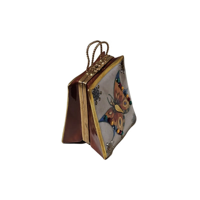 Butterfly Artisan Limoges Box Porcelain Limoges Bag purse shoes fashion French Trinket Box