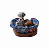 Dalmatian Puppy and Cat Treasure Porcelain Limoges Dog cat French Trinket Box